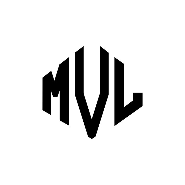 Diseño del logotipo de la letra MVL con forma de polígono MVL diseño del logotipo en forma de póligono y cubo MVL hexágono modelo de logotipo vectorial colores blanco y negro MVL monograma negocio y logotipo de bienes raíces