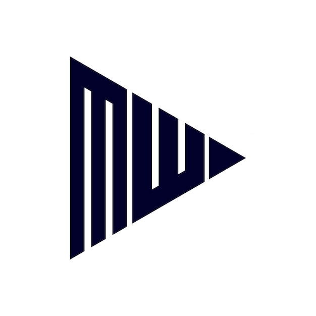 Diseño del logotipo de la letra mw