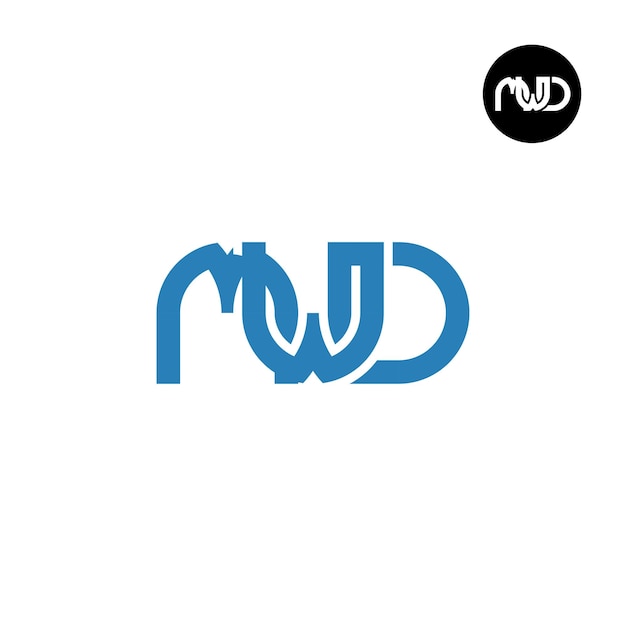 Diseño del logotipo de la letra MWD Monogram