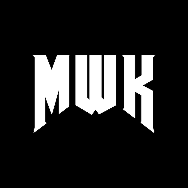 Diseño de logotipo de letra MWK para la compañía de tecnología MWK diseño de logotipo combinación de colores blanco y negro MWK logotipo MWK vector MWK diseño MWK icono MWK alfabeto MWK tipografía diseño de logo