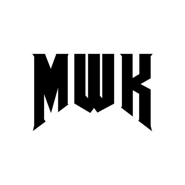 Diseño de logotipo de letra MWK para la compañía de tecnología MWK diseño de logotipo combinación de colores blanco y negro MWK logotipo MWK vector MWK diseño MWK icono MWK alfabeto MWK tipografía diseño de logo