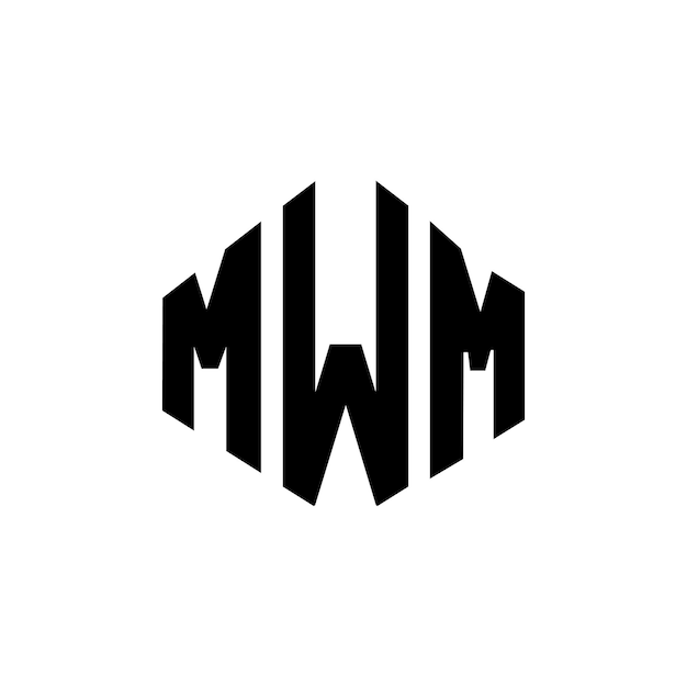 Diseño de logotipo de letra MWM con forma de polígono MWM polígono y forma de cubo diseño de logotipo MWM hexágono modelo de logotipo vectorial colores blanco y negro MWM monograma logotipo de negocios y bienes raíces