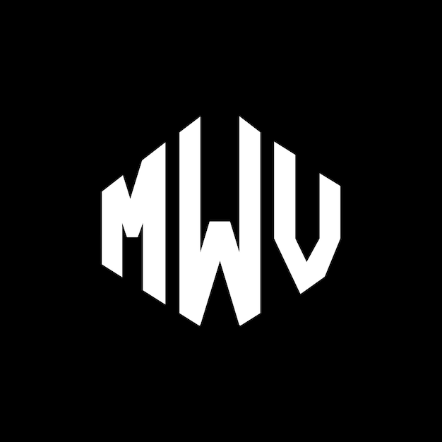 Diseño del logotipo de la letra MWV con forma de polígono MWV poligono y forma de cubo diseño del logotipo MWV hexágono modelo de logotipo vectorial colores blanco y negro MWV monograma logotipo de negocios y bienes raíces