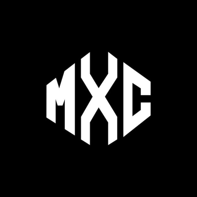 Diseño del logotipo de la letra MXC con forma de polígono MXC diseño del logotipo en forma de póligono y cubo MXC hexágono modelo de logotipo vectorial colores blanco y negro MXC monograma logotipo de negocios y bienes raíces