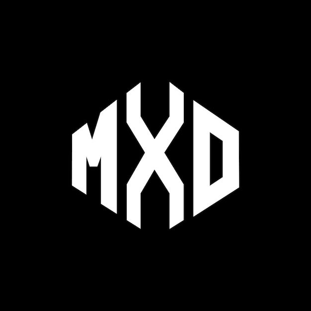 Diseño del logotipo de la letra MXO con forma de polígono MXO diseño del logotipo en forma de póligono y cubo MXO hexágono patrón del logotipo vectorial colores blanco y negro MXO monograma logotipo de negocios e inmobiliario