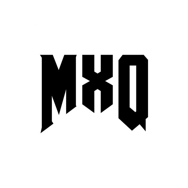 Diseño de logotipo de letra MXQ para una empresa de tecnología Diseño del logotipo MXQ combinación de colores blanco y negro Logotipo MXQ Vector MXQ Diseño del icono MXQ Alfabeto MXQ Tipo de diseño del logotipo