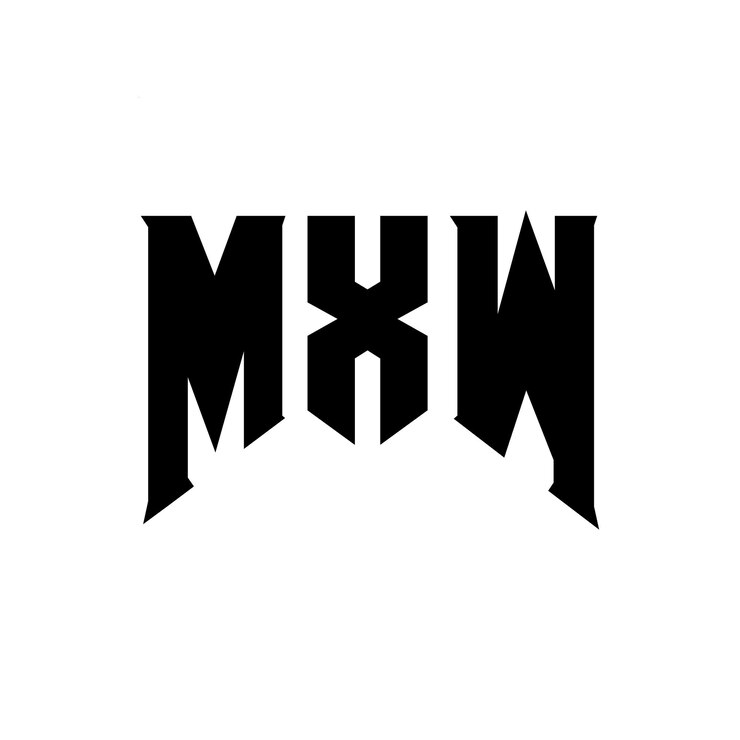 Vector diseño de logotipo de letra mxw para la compañía de tecnología mxw diseño del logotipo de combinación de colores blanco y negro mxw logotipo mxw vector mxw diseño del icono mxw alfabeto mxw tipografía diseño del logotipo