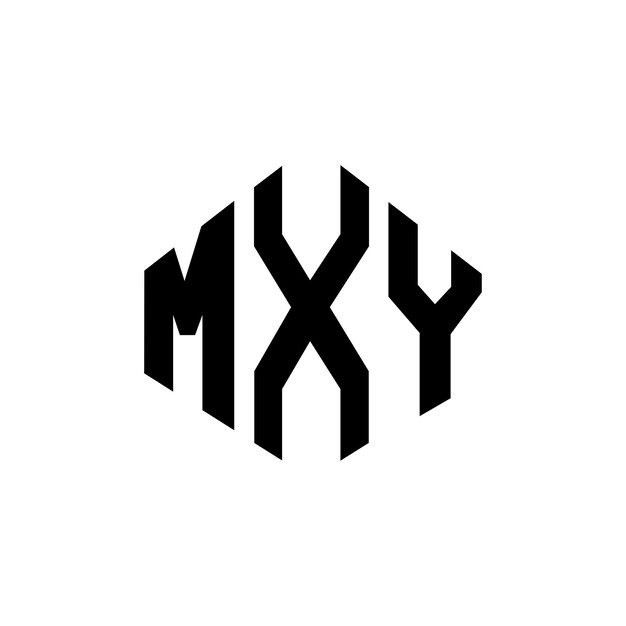 Diseño del logotipo de la letra MXY con forma de polígono MXY polígono y forma de cubo diseño del logotipo del vector hexágono MXY plantilla del logotipo colores blanco y negro MXY monograma negocio y logotipo de bienes raíces