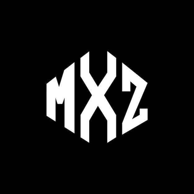 Diseño de logotipo de letra MXZ con forma de polígono MXZ polígono y forma de cubo diseño de logotipo MXZ hexágono patrón de logotipo vectorial colores blanco y negro MXZ monograma logotipo de negocios y bienes raíces
