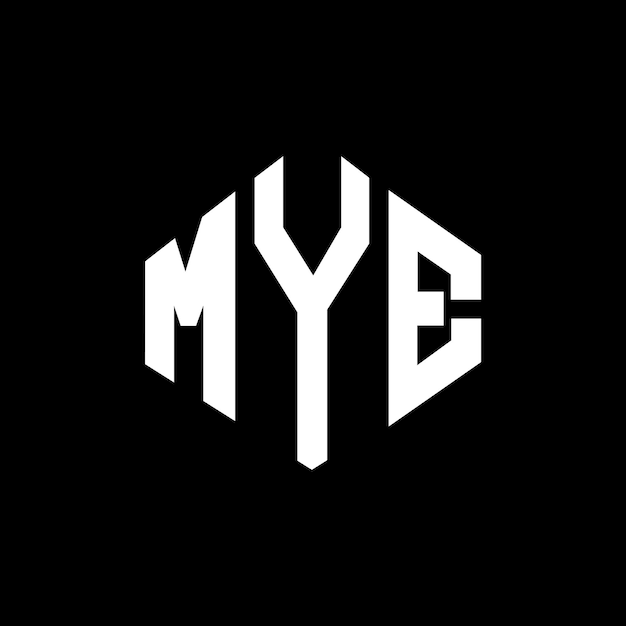 Diseño de logotipo de letra MYE con forma de polígono MYE polígono y forma de cubo diseño de logotipo MYE hexágono patrón de logotipo vectorial colores blanco y negro MYE monograma de negocios y logotipo de bienes raíces