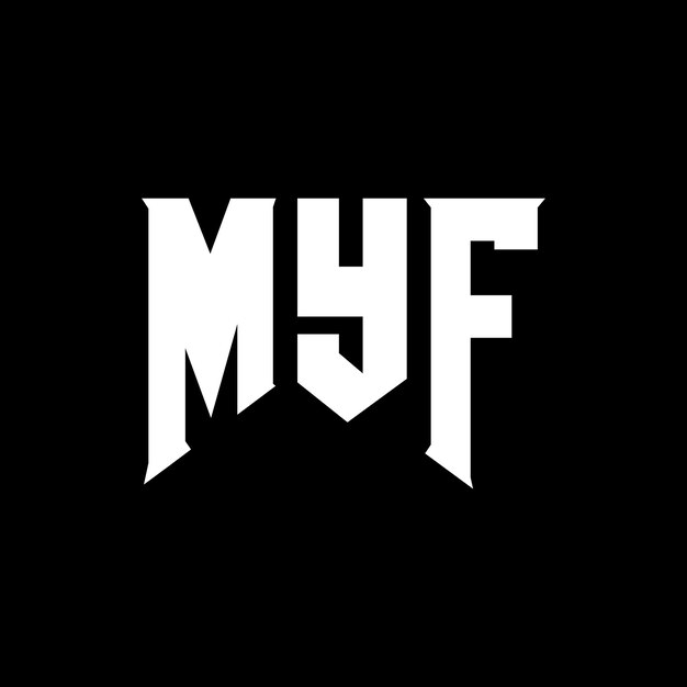 Diseño de logotipo de letra MYF para la compañía de tecnología diseño de logotipo MYF combinación de colores blanco y negro diseño de logotip MYF vector MYF diseño de icono MYF alfabeto MYF tipografía diseño del logotipo