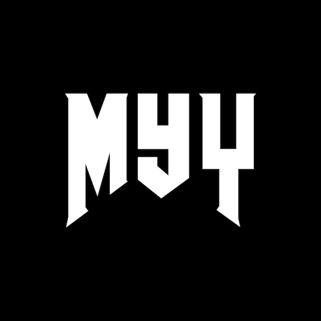 Diseño de logotipo de letra MYY para una empresa de tecnología Diseño de logótipo MYY combinación de colores blanco y negro Diseño del logotipo MYY Vector Diseño del icono MYY Alfabeto MYY Tipografía Diseño del logótipo