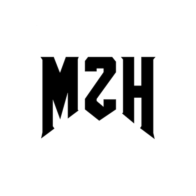 Diseño de logotipo de letra MZH para una empresa de tecnología Diseño del logotipo MZH combinación de colores blanco y negro MZH logo MZH vector MZH diseño MZH icono MZH alfabeto MZH tipografía diseño del logotipo