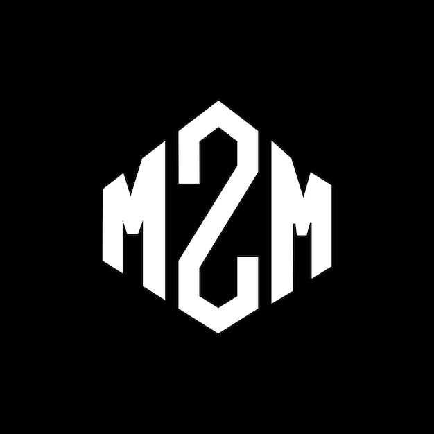 Diseño del logotipo de la letra MZM con forma de polígono MZM polígono y forma de cubo diseño del logotipo MZM hexágono modelo de logotipo vectorial colores blanco y negro MZM monograma logotipo de negocios e inmobiliario