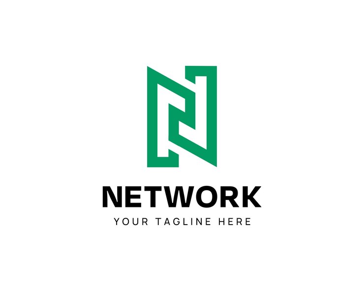 Vector diseño de logotipo de letra n abstracto y minimalista