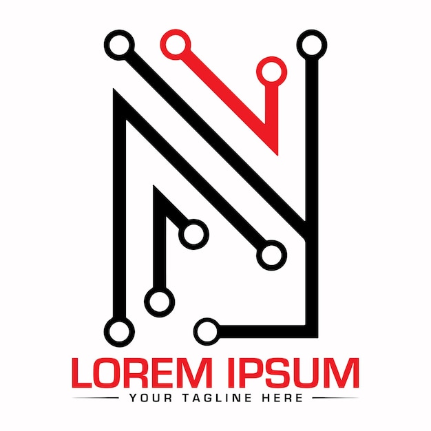 Diseño de logotipo de la letra N Diseño de logotipo creativo y profesional