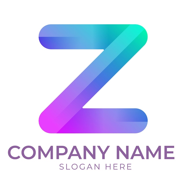Diseño del logotipo de la letra N en gradiente