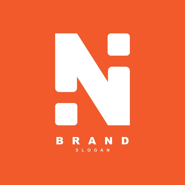 Vector diseño de logotipo de letra n, in o ni para su marca o negocio