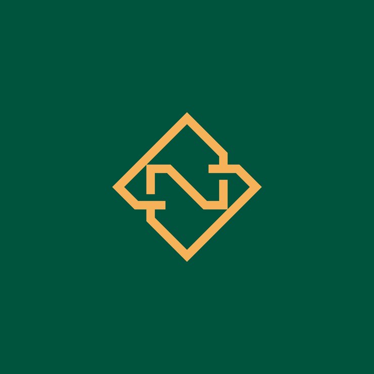diseño de logotipo de letra N de monograma de lujo
