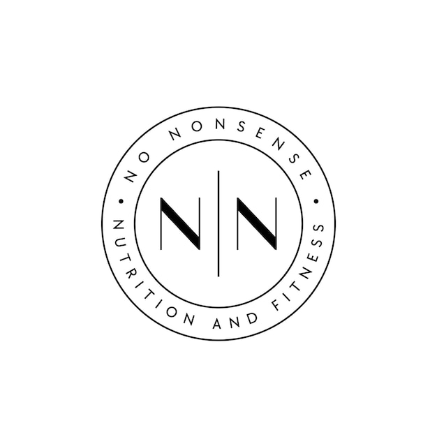 Diseño del logotipo de la letra n monograma