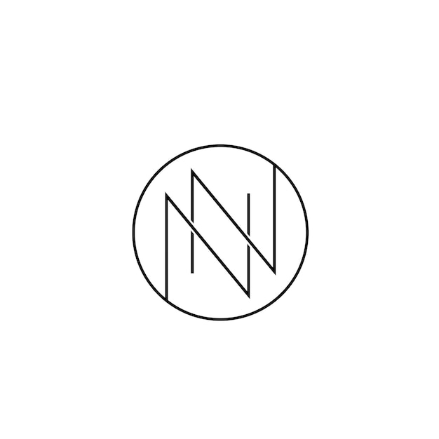 Diseño del logotipo de la letra n monograma