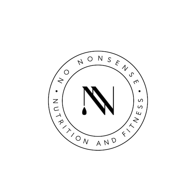 Diseño del logotipo de la letra n monograma