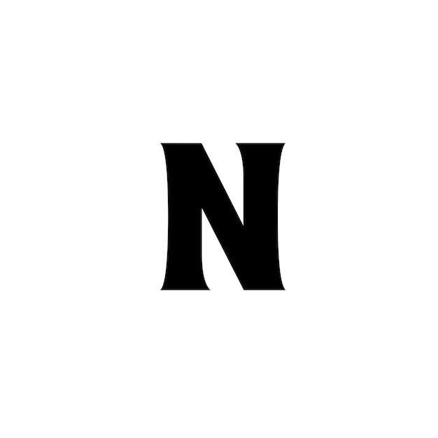 Diseño del logotipo de la letra n monograma
