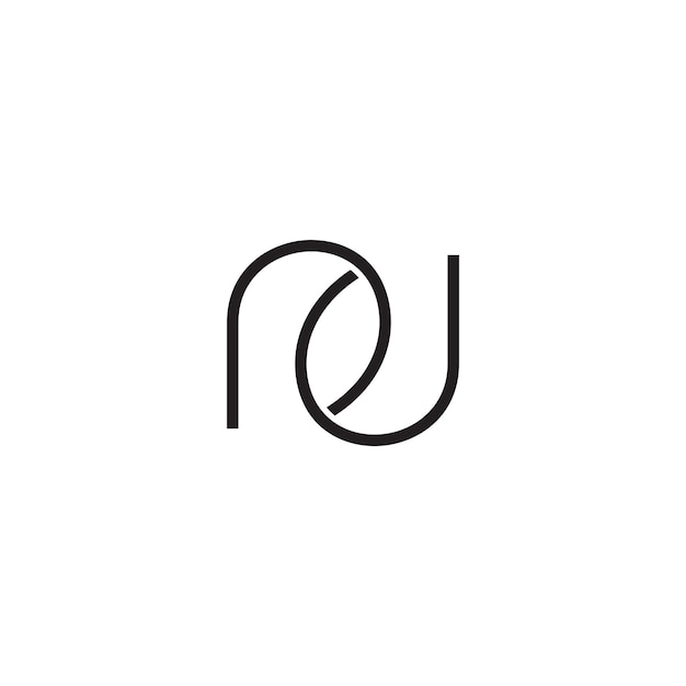 Diseño del logotipo de la letra n monograma