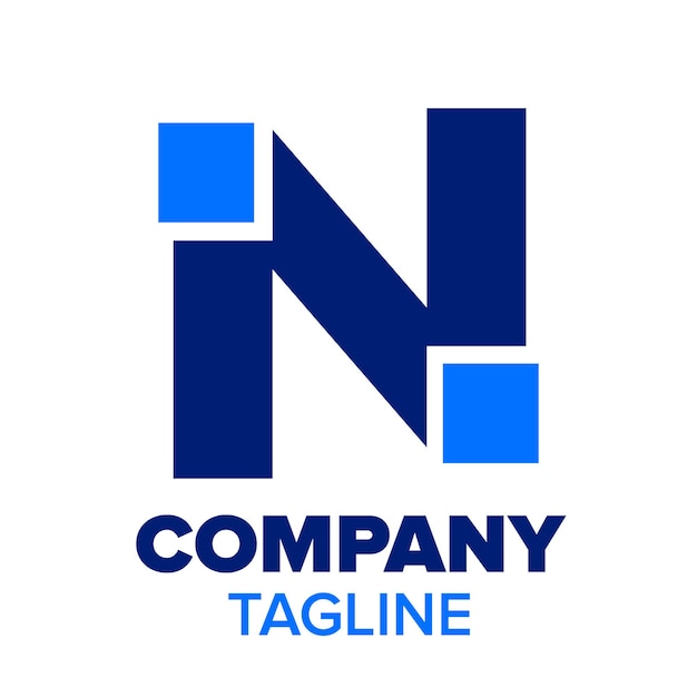 diseño de logotipo de letra n