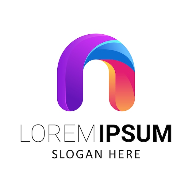 Diseño de logotipo de letra N