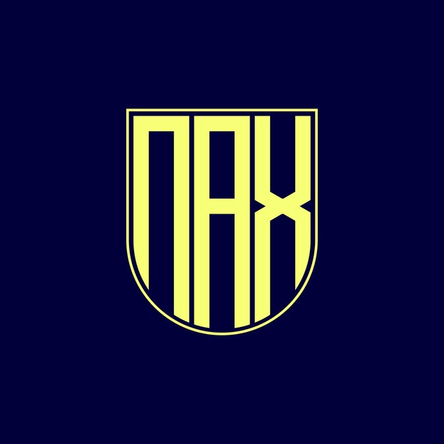 Diseño del logotipo de la letra nax