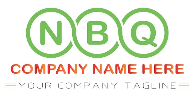 Diseño de logotipo de letra NBQ