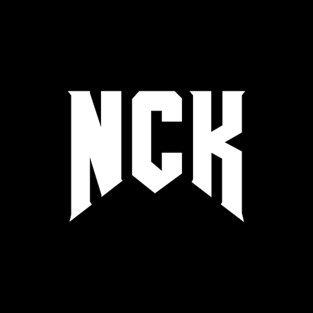 Diseño de logotipo de letra NCK para una empresa de tecnología Diseño de diseño de logotipo NCK combinación de colores blanco y negro Diseño de símbolo NCK icono NCK alfabeto NCK tipografía Diseño del logotipo