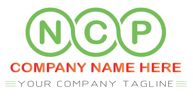 Diseño de logotipo de letra NCP