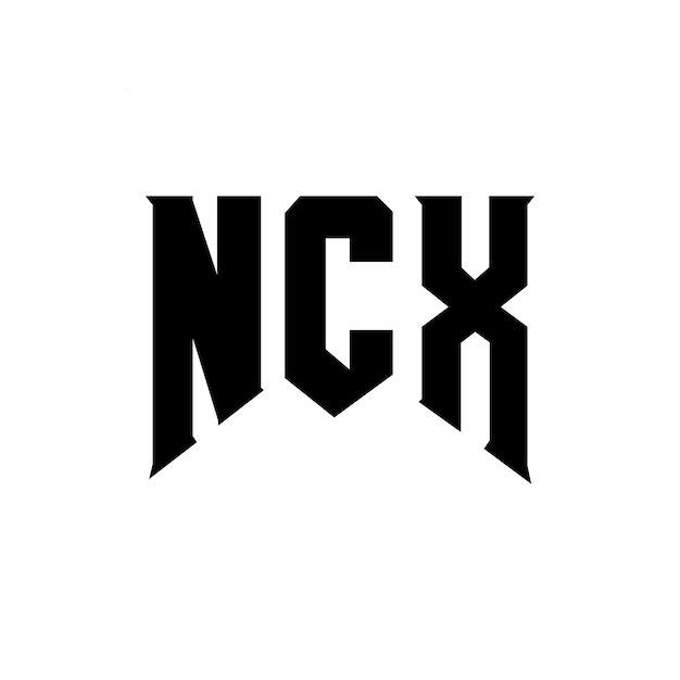 Diseño de logotipo de letra NCX para la compañía de tecnología Diseño de Logotipo NCX combinación de colores blanco y negro Diseño de diseño de logotipo NCX vector NCX icono NCX alfabeto NCX tipografía