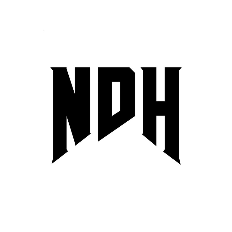 Vector diseño de logotipo de letra ndh para una empresa de tecnología diseño del logotipo ndh combinación de colores blanco y negro diseño del logotipo ndh vector ndh diseño del icono ndh alfabeto ndh tipo de diseño del logotipo