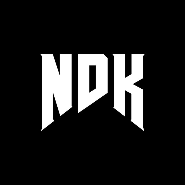 Diseño de logotipo de letra NDK para una empresa de tecnología Diseño del logotipo NDK combinación de colores blanco y negro Logotipo NDK vector NDK diseño Icono NDK alfabeto NDK tipografía diseño del logotipo