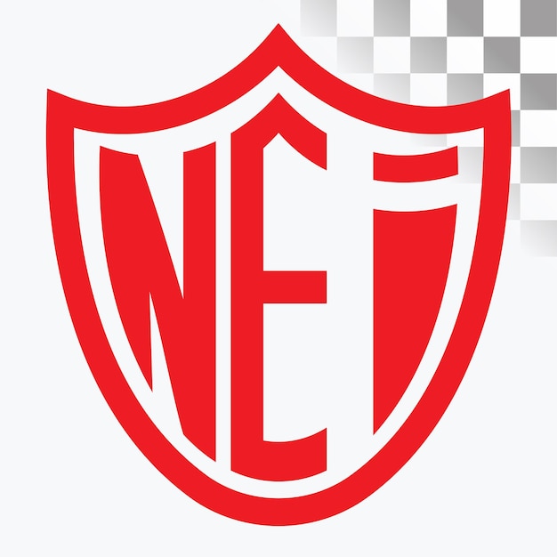 Diseño de logotipo de letra NEI