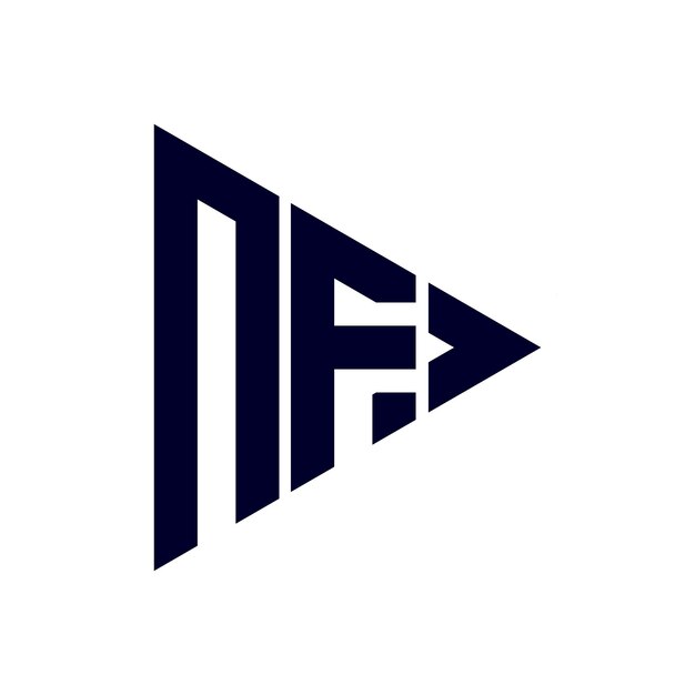 Diseño del logotipo de la letra nf