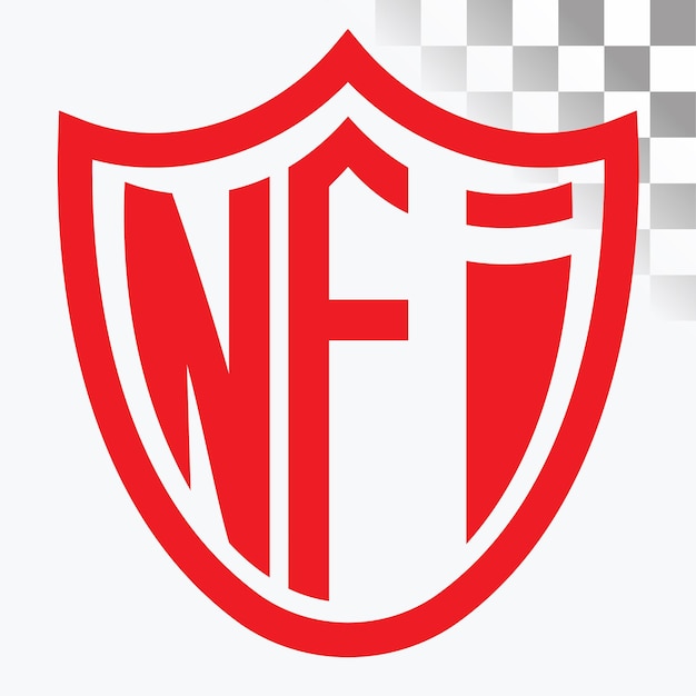 Diseño de logotipo de letra NFI