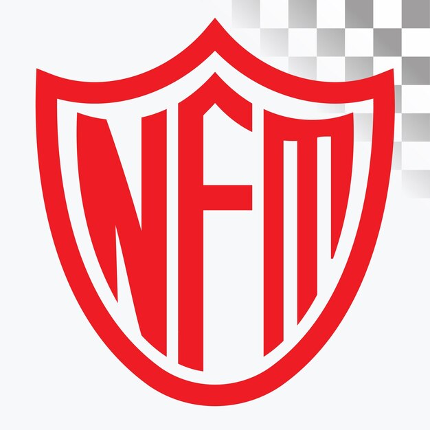 Diseño de logotipo de letra NFM