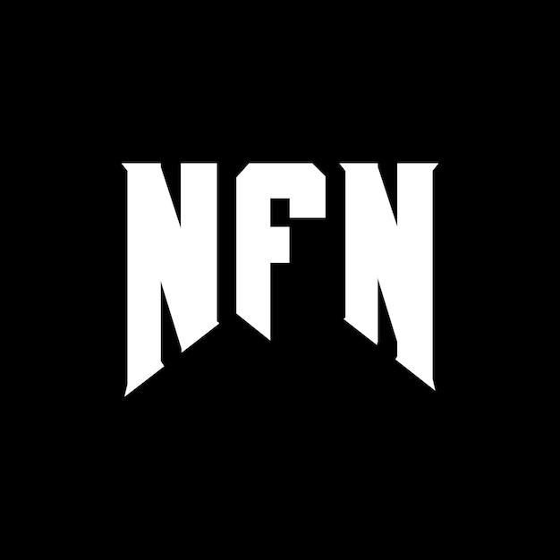 Diseño de logotipo de letra NFN para una empresa de tecnología Diseño del logotipo NFN combinación de colores blanco y negro Logotipo NF N vector Diseño NFN icono NFN alfabeto NFN tipografía diseño del logotipo