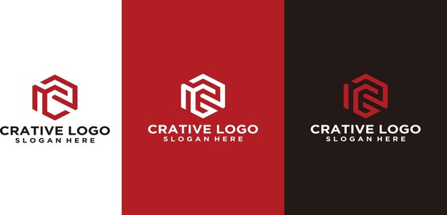 Diseño de logotipo de letra NG creativo Elemento de plantilla de diseño de icono de logotipo de letra NG