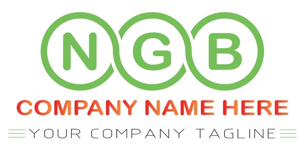 Diseño de logotipo de letra NGB