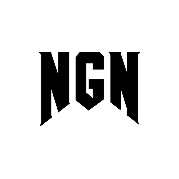 Diseño de logotipo de letra NGN para una empresa de tecnología Diseño del logotipo NGN combinación de colores blanco y negro Logotipo NGN vector diseño NGN icono NGN alfabeto NGN tipografía diseño del logotipo