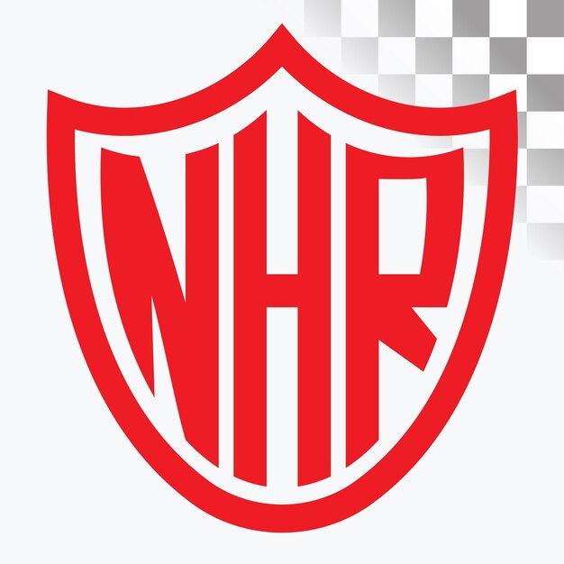 Diseño de logotipo de letra NHR