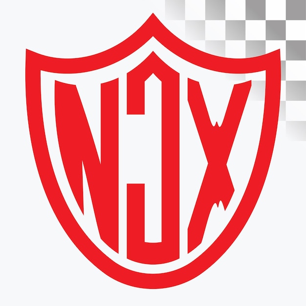 Diseño de logotipo de letra NJX