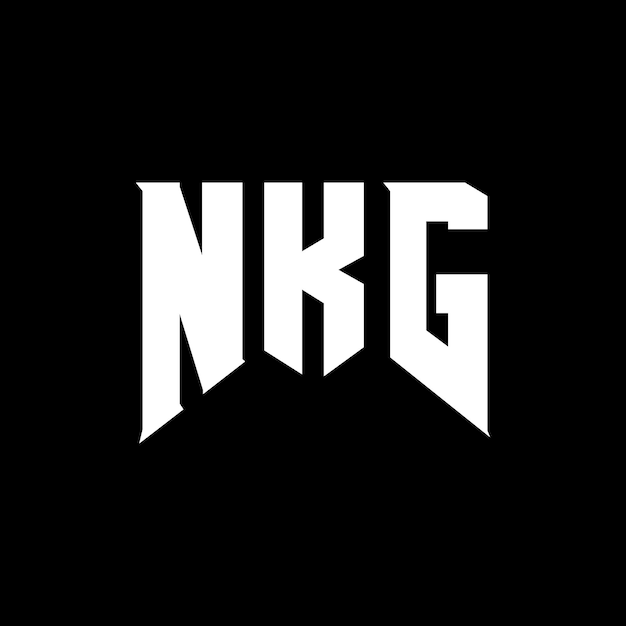 Diseño de logotipo de letra NKG para la empresa tecnológica NKG diseño de logotipo combinación de colores blanco y negro NKG logotipo NKG vector NKG diseño NKG icono NKG alfabeto NKG tipografía diseño de logotip
