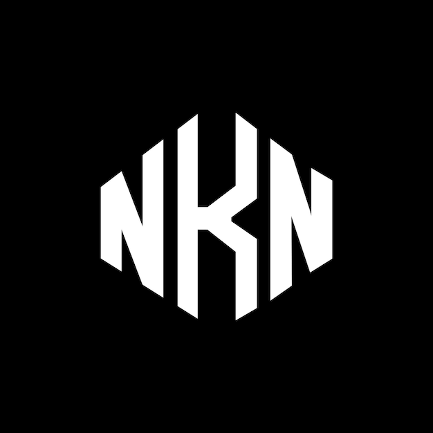 Diseño del logotipo de la letra NKN con forma de polígono NKN poligono y forma de cubo diseño del logotipo NKN hexágono modelo de logotipo vectorial colores blanco y negro NKN monograma logotipo de negocios e inmobiliario