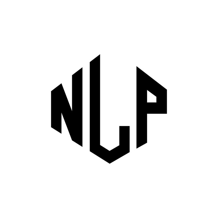 Vector diseño de logotipo de letra nlp con forma de polígono nlp polígono y forma de cubo diseño de logotipo nlp hexágono patrón de logotipo vectorial colores blanco y negro nlp monograma negocio y logotipo de bienes raíces
